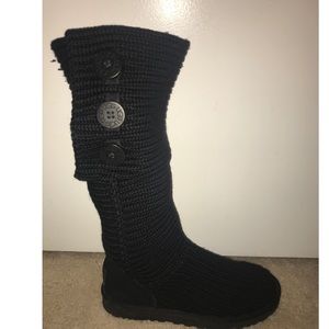 UGG Classic Cardy Boots Black Sz 8